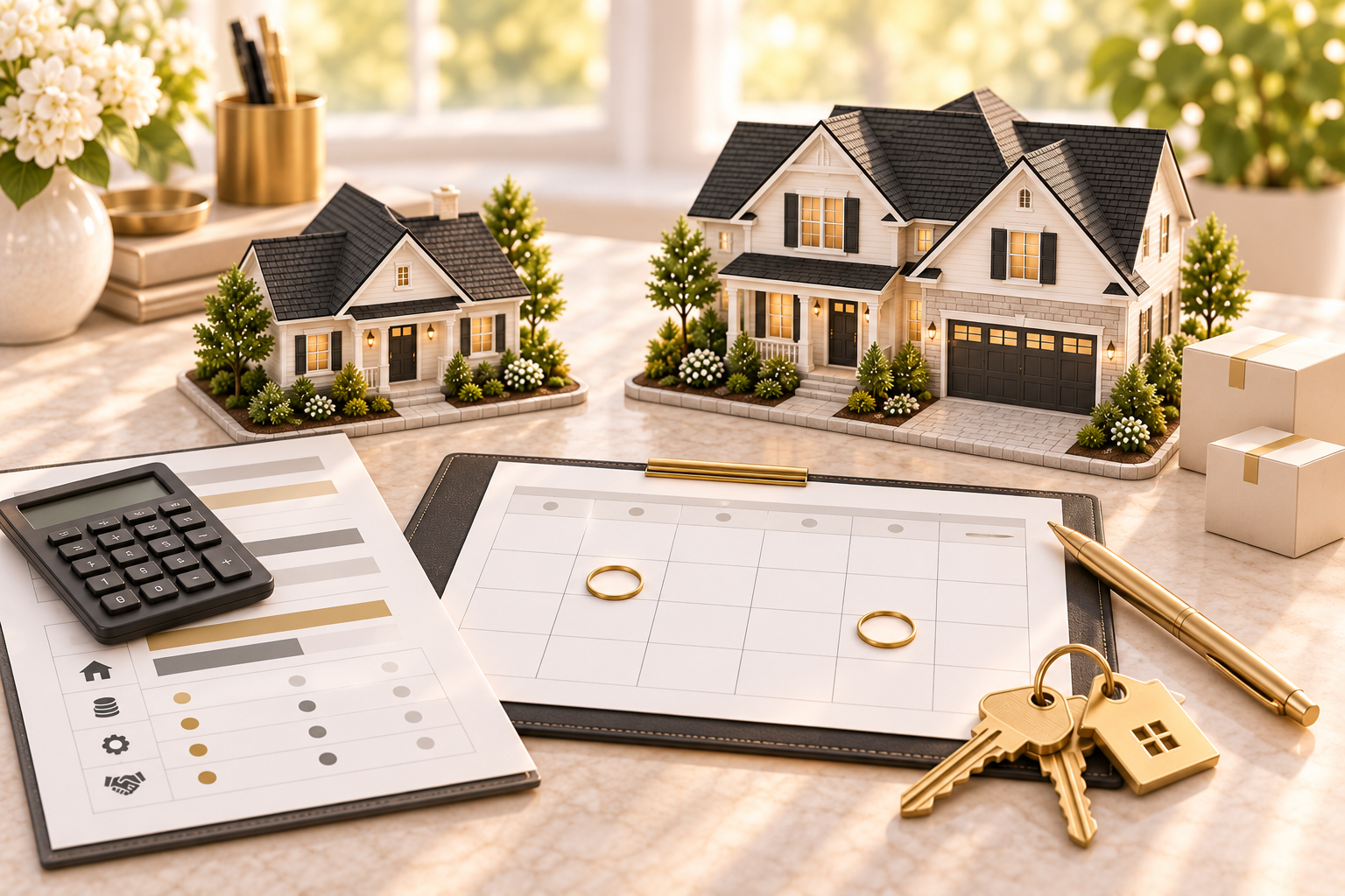 Move-up buyers selling one home to buy the next